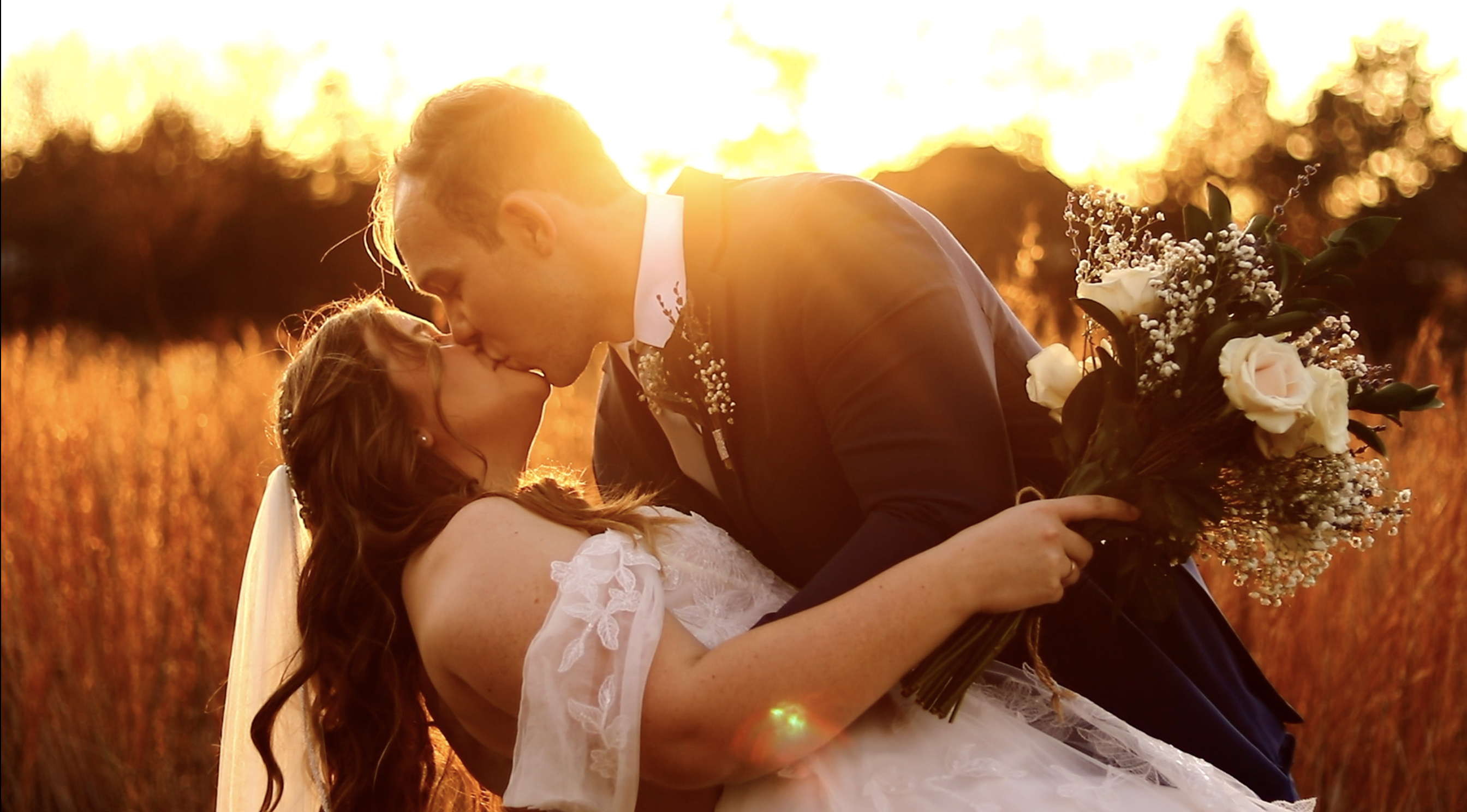 Cinematic wedding snapshot