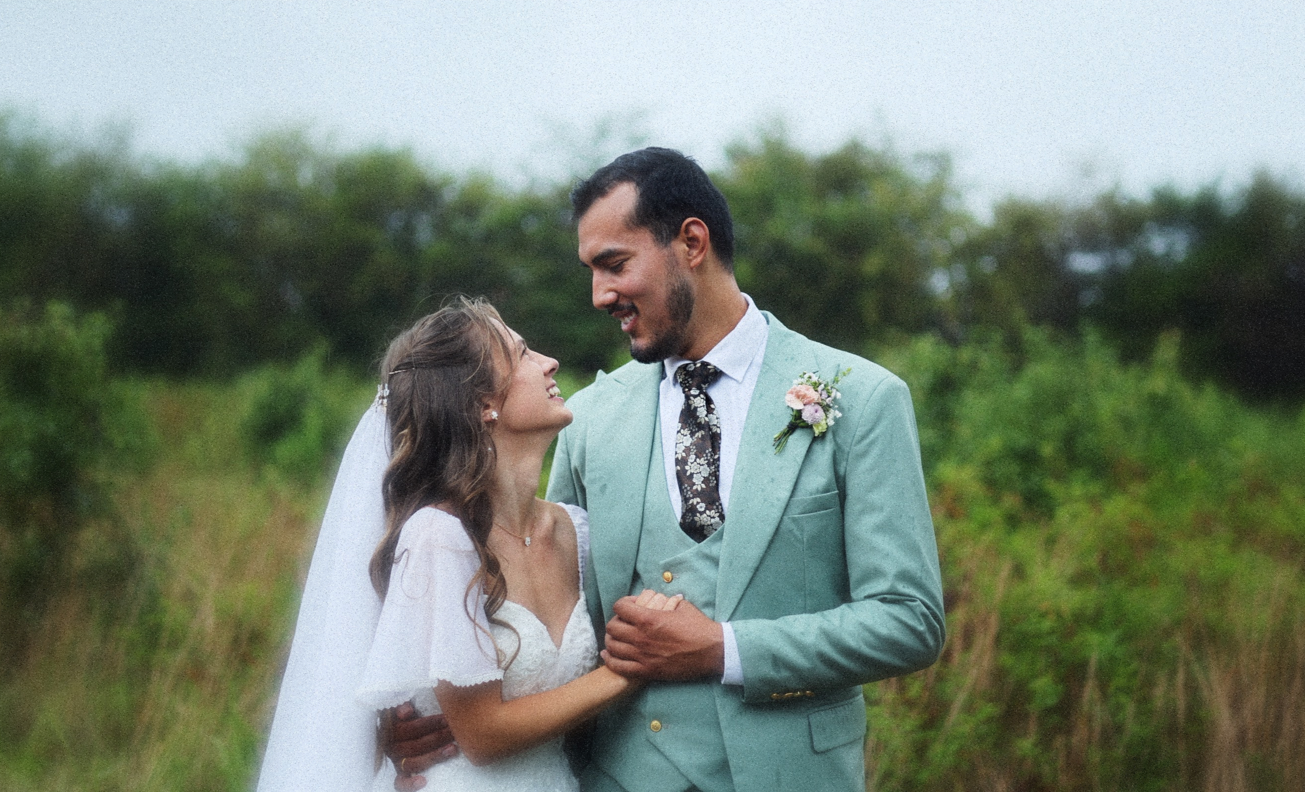 Cinematic wedding snapshot